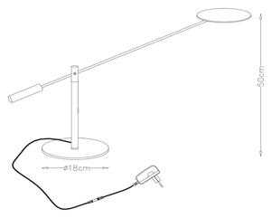 Lucide 19666/09/12 - LED Stmívatelná stolní lampa ANSELMO LED/9W/230V chrom