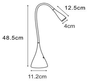 Lucide 18656/03/30 - LED Stmívatelná stolní lampa ZOZY LED/4W/230V