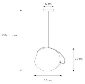 Lucide 25405/30/65 - Lustr na lanku JAZZLYNN 1xE27/60W/230V pr. 30 cm