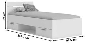 Jednolůžková postel 90 cm Myriam (dub sonoma)(bez matrace a roštu). 1040193