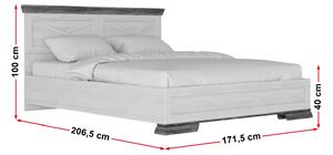 Manželská postel 160 cm BRW Marselle LOZ/160 (s roštem a úl. prostorem). 1005580