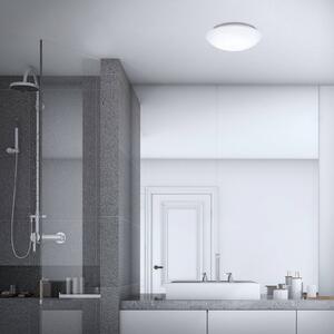 Briloner LED senzorové stropní svítidlo Elipso IP44 4 000K Ø28cm, Bílá / opál, Koupelna, Plast, Moderní