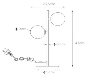 Lucide 45574/02/02 - Stolní lampa TYCHO 2xG9/28W/230V zlatá
