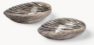 Sada ručně malované slánky a pepřenky z dolomitu Mussel, 2 díly