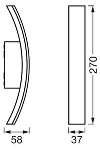 Ledvance - LED Venkovní nástěnné svítidlo BOW LED/7W/230V IP54