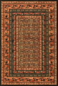 Kusový koberec vlněný Osta Kashqai 4301 500 béžový / zelený Rozměr: 80x160 cm