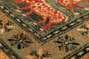 Kusový koberec vlněný Osta Kashqai 4301 500 béžový / zelený Rozměr: 80x160 cm