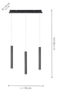 Leuchten Direkt 15203-18 - LED Lustr na lanku 3xLED/4,8W/230V černá