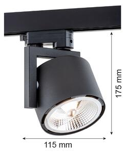 Argon 4751 - LED Bodové svítidlo do lištového systému ALTO 1xGU10/12W/230V černá