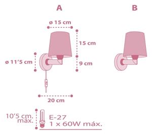 Dalber 82469 - Dětské nástěnné svítidlo FLAMINGO 1xE27/15W/230V