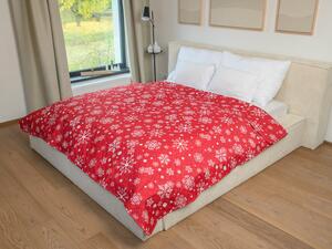 Červený přehoz na postel SNOWFALL Rozměr: 220 x 240 cm