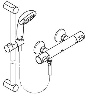 GROHE 34797000 THM sprchová baterie Grohtherm 500 34797 se sprchovým setem 900 mm chrom