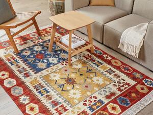 Vlněný kelimový koberec 140 x 200 cm vícebarevný VOSKEHAT