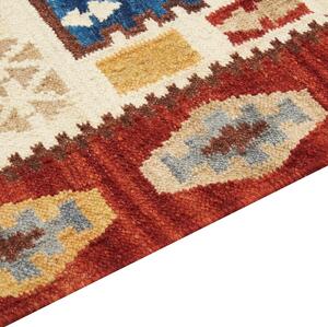 Vlněný kelimový koberec 80 x 300 cm vícebarevný VOSKEHAT