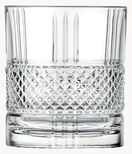 Sada sklenic na whiskey z křišťálového skla's drážkovanýmm vzorem Brillante, 6 dílů