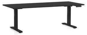 Výškově nastavitelný stůl OfficeTech C, 180 x 80 cm - černá podnož Barva: Třešeň