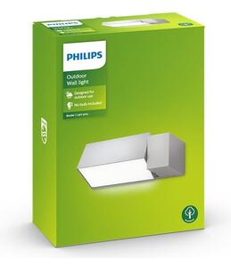 Philips - Venkovní nástěnné svítidlo BORDER 1xE27/23W/230V IP44 šedá