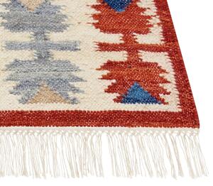 Vlněný kelimový koberec 160 x 230 cm vícebarevný VANASHEN
