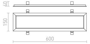 RED - Design Rendl - R12061 - LED Podhledový panel STRUCTURAL LED/22W/230V