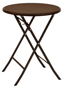 ModernHOME Skládací konferenční stolek, ratanový zahradní stolek, 60 cm