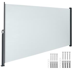 Tectake Výsuvná boční markýza s navíjecím mechanismem, neprůhledná - 300 x 160 cm,šedá