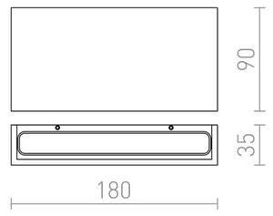 RED-Design Rendl-R12573-LED Venkovní nástěnné svítidlo TORINO 2xLED/5W/230V IP54
