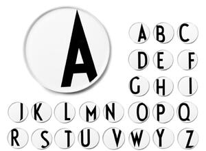 Design Letters Porcelánový talíř Letter White A - Z Písmeno: F