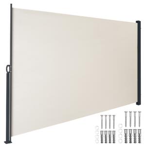Tectake Výsuvná boční markýza s navíjecím mechanismem, neprůhledná - 300 x 200 cm,béžová