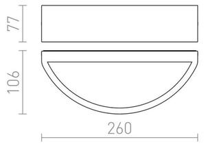 RED - Design Rendl - R10365- Venkovní nástěnné svítidlo LESA 1xE27/26W/230V IP54