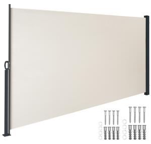 Tectake Výsuvná boční markýza s navíjecím mechanismem, neprůhledná - 300 x 160 cm,béžová