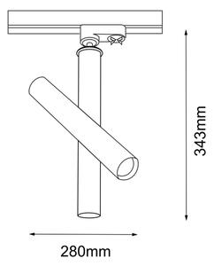 Amplex 8895 - Bodové svítidlo do lištového systému AKADI 1xGU10-MR11/15W/230V