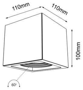 Shilo 1135 - Bodové svítidlo AWA 1xGU10/15W/230V černá