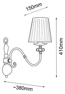Amplex 8395 - Nástěnná lampa LILOSA 1xE14/10W/230V