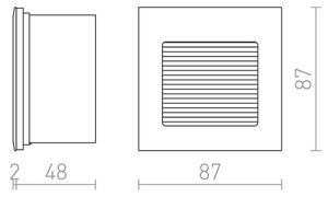 RED - Design Rendl - R10606 - LED Vestavné svítidlo INTRO LED/1W/230V