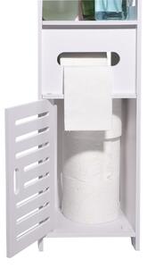 LEOBERT Koupelnová skříňka, police, bílý sloupek, 120 cm