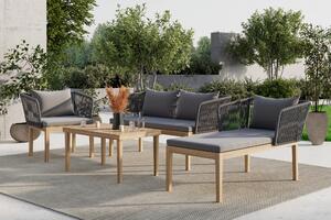 TERASOVÁ SEDACÍ SOUPRAVA dřevo, kov, plast, textil Ambia Garden - Online Only zahradní nábytek, Online Only