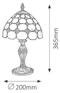 Rabalux 8072 Marvel Klasická stolní lampička | E14 | Barevný kov | Bronz - r-8072