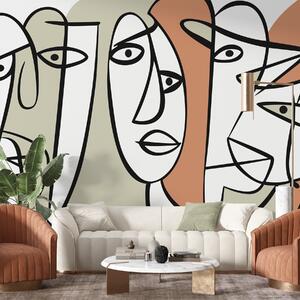 Fototapety Abstraktní tváře, Fototapety moderní, w05504 : uwalls.cz