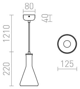 RED - Design Rendl - R12663 - Lustr na lanku PULIRE 1xE14/28W/230V