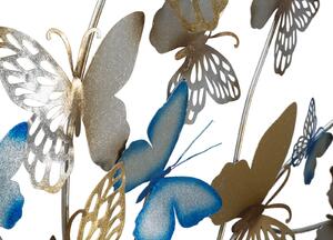 Mauro Ferretti Nástěnný panel Gold and Celeste Butterflies 132X3,5X95,5 cm