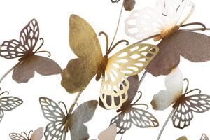 Nástěnný panel Gold and Pink Butterflies 132X3,5X95,5 cm