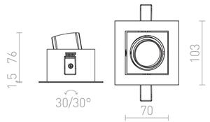 RED - Design Rendl - R12856 - LED Podhledové svítidlo BONDY LED/7W/230V