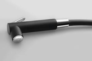 Sapho Nástěnný ventil s ruční bidetovou sprškou a bezpečnostní pojistkou,kulatý,černá mat