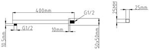 Sapho, SPY podomítková sprchová souprava s pákovou baterií, 2 výstupy, černá mat, PY42/15-02