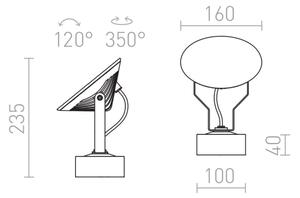 RED - Design Rendl - R11753- LED Venkovní nástěnné svítidlo FOX LED/9W/230V IP65
