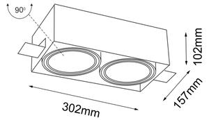 Shilo 7328 - Podhledové svítidlo KOMORO 2xGU10/15W/230V bílá