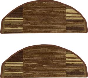 Kobercový nášlap Adagio 17 hnědý Rozměr: 67 cm x 24 cm + 3 cm (zahnutí)