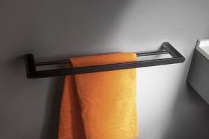 Sapho, FLORI držák ručníků dvojitý 600x127mm, černý, RF011/15