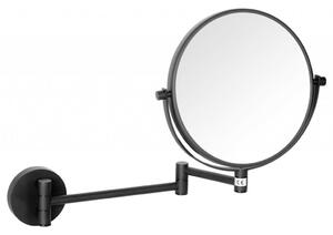 Sapho X-round Black závěsné kosmetické zrcátko průměr 190 mm, černá XB001