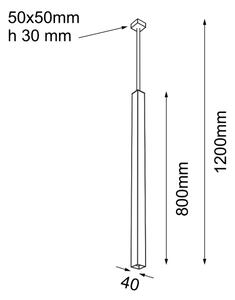Shilo 5701 - Lustr na tyči DOHA 1xGU10/15W/230V černá